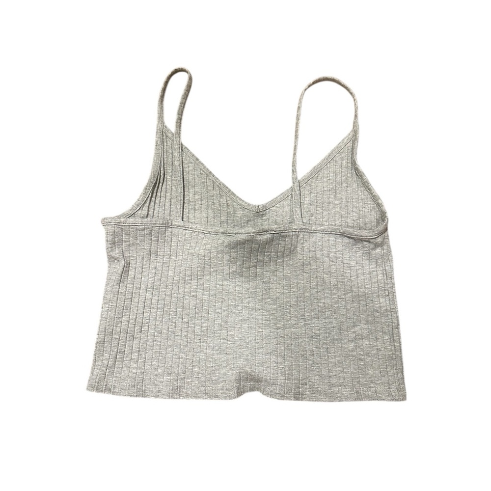 Gray Ribbed Tank Top - Picture 2 of 2